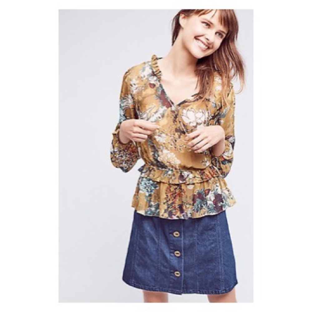 Hemant & Nandita Anthropologie Keystone Blouse - image 3